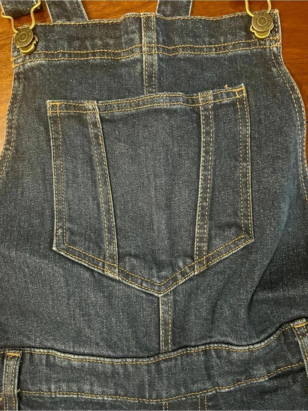 Old Navy Women's Petite 8P Casual Denim Overall Jumpsuit Solid Streetwear Bibs